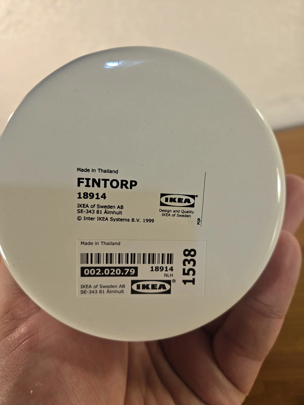 Ikea Fintorp #18914 White Buckets Holders Black Handles New